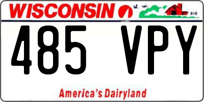 WI license plate 485VPY