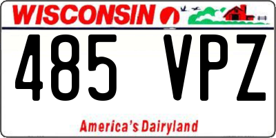 WI license plate 485VPZ