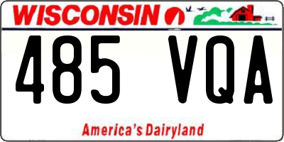 WI license plate 485VQA