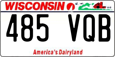 WI license plate 485VQB