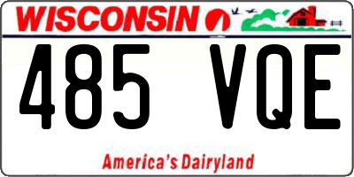 WI license plate 485VQE