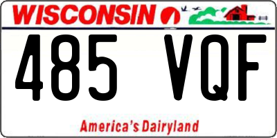 WI license plate 485VQF