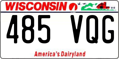 WI license plate 485VQG