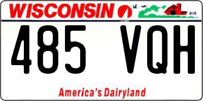 WI license plate 485VQH