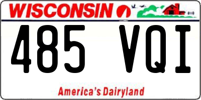 WI license plate 485VQI