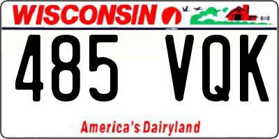 WI license plate 485VQK