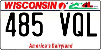 WI license plate 485VQL