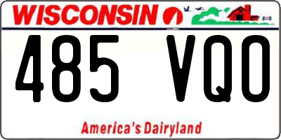 WI license plate 485VQO