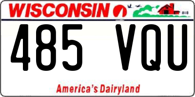 WI license plate 485VQU