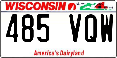 WI license plate 485VQW