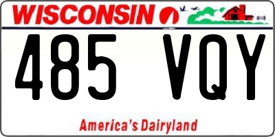 WI license plate 485VQY