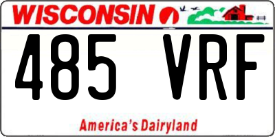WI license plate 485VRF