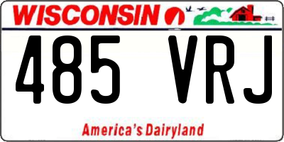 WI license plate 485VRJ