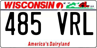 WI license plate 485VRL