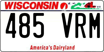 WI license plate 485VRM