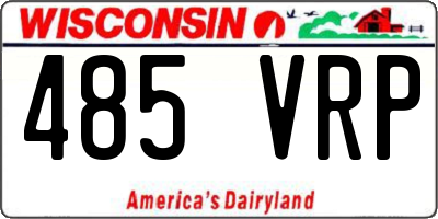 WI license plate 485VRP