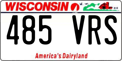 WI license plate 485VRS