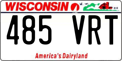 WI license plate 485VRT