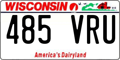 WI license plate 485VRU