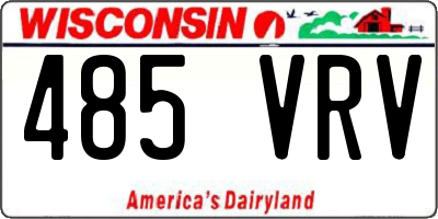 WI license plate 485VRV