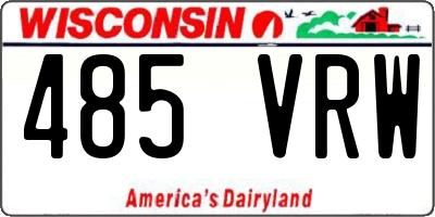 WI license plate 485VRW