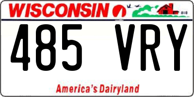 WI license plate 485VRY