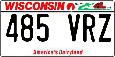 WI license plate 485VRZ