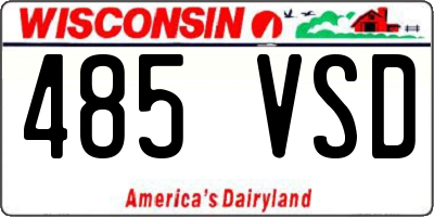 WI license plate 485VSD