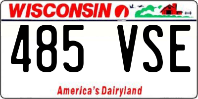 WI license plate 485VSE