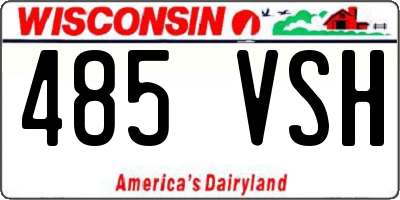WI license plate 485VSH