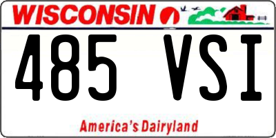 WI license plate 485VSI