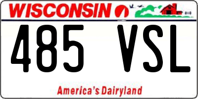 WI license plate 485VSL