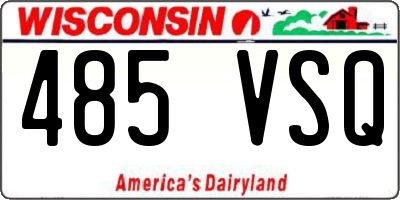 WI license plate 485VSQ