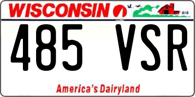 WI license plate 485VSR
