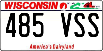 WI license plate 485VSS