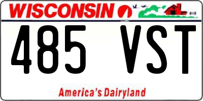 WI license plate 485VST