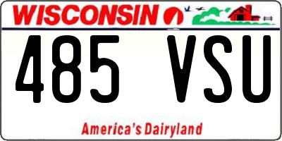 WI license plate 485VSU