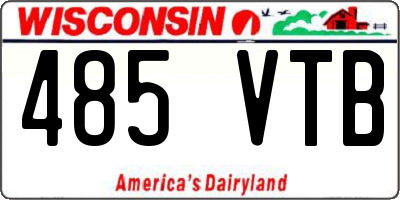 WI license plate 485VTB