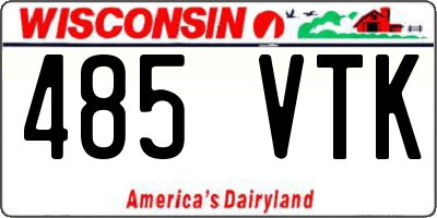 WI license plate 485VTK