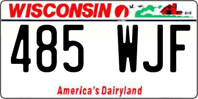 WI license plate 485WJF