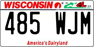 WI license plate 485WJM