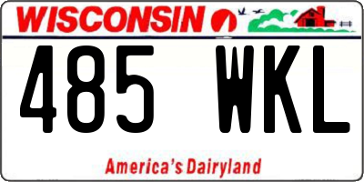 WI license plate 485WKL