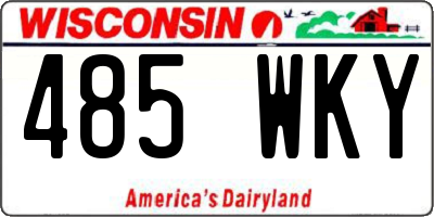 WI license plate 485WKY
