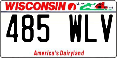 WI license plate 485WLV