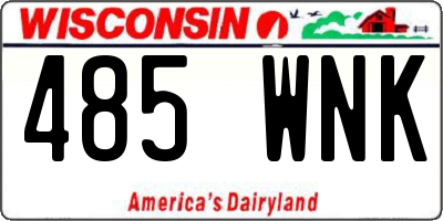 WI license plate 485WNK