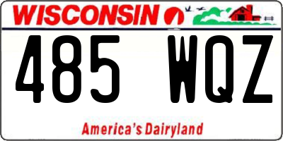 WI license plate 485WQZ