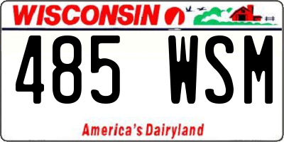 WI license plate 485WSM