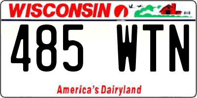 WI license plate 485WTN
