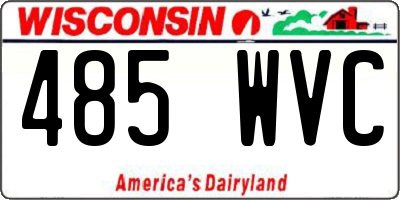 WI license plate 485WVC