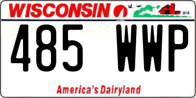 WI license plate 485WWP